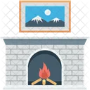 Burning Fireplace Fire Icon