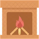 Burning Fireplace Fire Icon