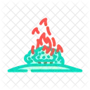 Burning Bush Wildfire Icon