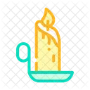 Burning Candle Color Icon