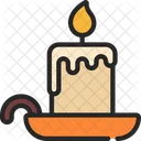 Candle Burning Spooky Icon