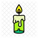 Burning Candle Flame Wax Icon