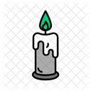 Burning Candle Flame Wax Icon