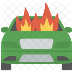 Burning Car  Icon