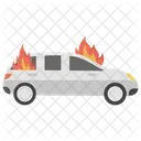Car Burn Car Fire Fire On Car Icon