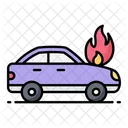 Burning Car Car Fire Burning Icon