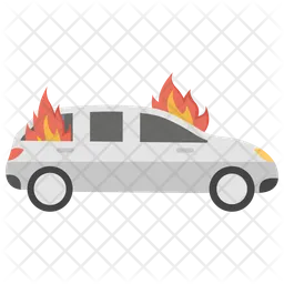 Burning Car  Icon