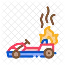 Burning Kart Fire Icon