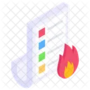 Burning Data  Icon