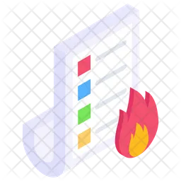 Burning Data  Icon