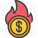 Burning Debt  Icon