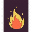 Burning flame with flying sparks  Icon