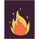 Burning flame with flying sparks  아이콘
