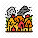 Burning Forest Wildfire Icon