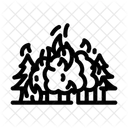 Burning Forest Wildfire Icon