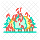 Burning Forest Wildfire Icon