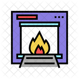 burning trash icon in a bin on wheels. flat vector illustration