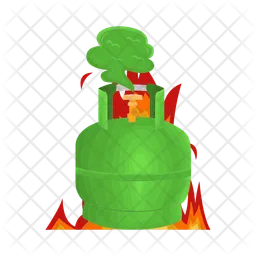 Burning gas cylinder  Icon