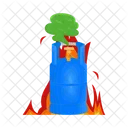 Burning gas cylinder  Icon