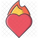Heart Fire Love Icon