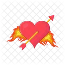 Burning heart  Icon