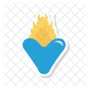 Burning Heart Torch Icon