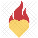 Burning Heart Romance Icon