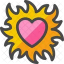 Burning Heart Fire Passion Icon