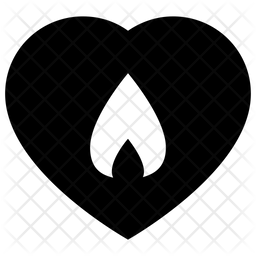Burning Heart Logo Icon