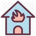 Burning Fire Home Icon