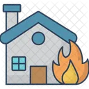 House Burning House Fire Fire Outbreak Icon