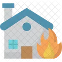 House Burning House Fire Fire Outbreak Icon