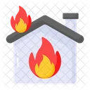 Burning House Home Icon