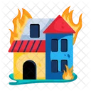 Burning House Burning Home House Fire 아이콘