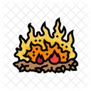 Burning Leaves Wildfire Icon