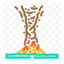 Burning Leaves Wildfire Icon