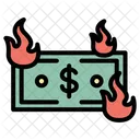 Burning Money Money Burning Icon