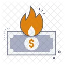 Burning Money Icon