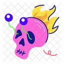 Burning Skull Scary Skull Skullcap Icon