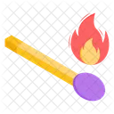 Burning Stick Matchstick Fire Stick Icon