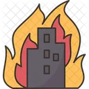 Burning Building Fire Icon