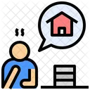 Burnout Home Thinking Icon