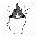 Black Monochrome Burnout Illustration Illustration Burnout Stress Symbol