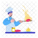 Burnt Food Cooking Mistake Kitchen Accident Icon