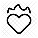 Burnt Heart Fire Icon
