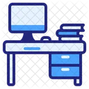 Schreibtisch Arbeitsplatz Computer Icon