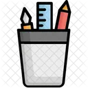 Burobedarf Stiftebecher Federmappchen Symbol