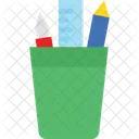 Burobedarf Stiftebecher Federmappchen Symbol