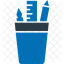 Burobedarf Stiftebecher Federmappchen Symbol