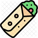 Burrito Mexikanisch Tortilla Symbol